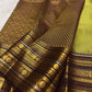 Varisaipet pallu on mint green handwoven Kanchipuram pure silk saree — Idam Living