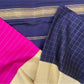 Fuchsia pink seepu reku panel on mubbagam Kanjeevaram korvai Kanchipuram silk saree — Idam Living
