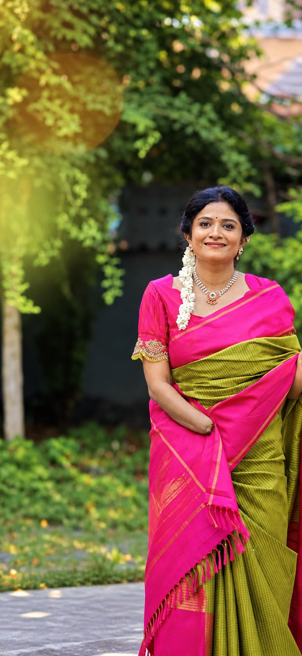 Idam Living saree shared by a client on Instagram