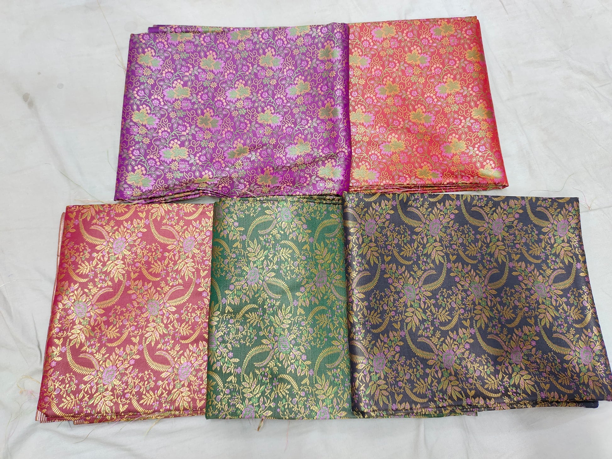 Multicolor pure silk Banarasi blouse — handloom fabric custom tailored for sarees | Idam Living