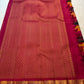 Multicolour pure silk Kanjivaram saree — checks close-up