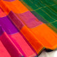 Multicolour Pure Silk Kanjipuram Paalum Pazhamum Saree - full saree view