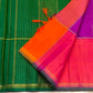 Multicolour Pure Silk Kanjipuram Paalum Pazhamum Saree - oversized checks close-up