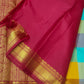 Multicolour Handwoven Pure Silk Kanjeevaram Saree with Paalum Pazhamum Weave