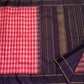 Berry kattam Kanjivaram silk saree body close-up showing berry pink and deep red intersecting silk thread checkered grid