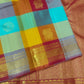 Multicolour Handwoven Pure Silk Kanjeevaram Saree with Paalum Pazhamum Weave