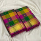 Multicolour Paalum Pazhamum Kanjivaram silk saree full view