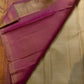 Multicolour temple border on ivory Kanjivaram saree