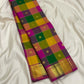 Multicolour zari butta detail on Kanchipuram silk saree