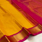 Mustard Gold Handwoven Pure Silk Kancheepuram Saree with Kanchi Kattam Weave