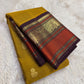 Mustard Handwoven Pure Silk Kanchipuram Saree with Varisaipet Vanasringaram Border