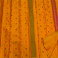 Pattupet border on mustard yellow handwoven Kanchipuram pure silk saree — Idam Living