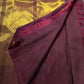 Muted Plum Kanjivaram pure silk saree draped view