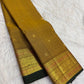 Ponvandu Gold pure silk Kanjeevaram saree — needle stripe