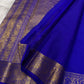 Neelam Blue pure silk Kanchipuram Butta saree, view 2