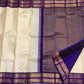 Deep violet Rettapet twin-line border close-up