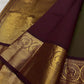 Ponvandu Golden Green pure silk Kanjeevaram saree — olive gold tone