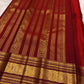 Olive Moss Pure Silk Kancheepuram Zari Kattam Saree - body detail