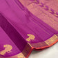 Deep Violet Handwoven Pure Silk Kanjivaram Vairaoosi Saree with Peacock Motif