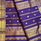 Sona rupa pallu of oodha violet Kanchipuram pure silk saree