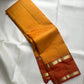 Arakku red Rettapet border with gold zari bands, Manjal orange Kanjeevaram saree