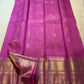 Orchid pink Kanchipuram saree with Banarasi-weave zari border and Malli Moggu detailing