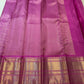 Orchid pink handwoven Pure Silk Kanchipuram Vairaoosi saree