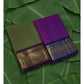 Fuchsia lightweight pure silk Kanchipuram saree with royal blue varisaipet border — Idam Living