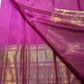 Orchid pink Pure Silk Kanjivaram saree draped, showing Sonarupa zari motifs