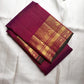Orchid Purple Handwoven Pure Silk Kanchipuram Saree with Zari Kattam and Mayil Butta Rudhraksham Border