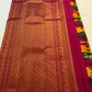 Multicolour pure silk Kanjeevaram saree — oversized checks