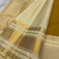 Paal Vellai ivory Korvai border with broad gold-zari registers, floral medallions and geometric detailing.