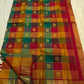 Rich gold zari pallu on paalum pazhamum handwoven Kanchipuram pure silk saree — Idam Living