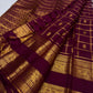 Close view of Pakshi-inspired gold zari border registers framed by fine Reku lines and geometric edging.