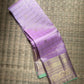 Pale Pink Kanchipuram Zari Kattam saree folded to show Peacock, Vanki Pettu and Benares Pettu border details.