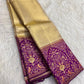 Pale pon vandu kanchipuram saree kathiripoo meenakari – Idam Living Pure Silk Kanchipuram saree