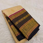 Pale Sand Ivory Kanjivaram Saree — folded full saree view