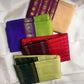 Parrot Green Handwoven Pure Silk Kanchipuram Korvai Saree with Kaal Irangiya Gold Zari Border
