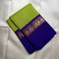 Parrot Green Handwoven Pure Silk Kanchipuram Korvai Saree with Kaal Irangiya Gold Zari Border