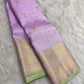Pastel lilac Kanchipuram silk saree, Idam Living