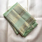 Pastel Mint Green Kancheepuram silk saree draped, full length view — Idam Living