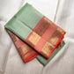 Pastel Pistachio Green Pure Silk Kancheepuram Rettapet Saree - antique gold zari mango buttas body detail
