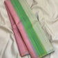 Pastel Multicolour Handwoven Pure Silk Kanchipuram Saree with Pattupet Weave