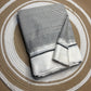Patteda Anchu saree close-up of fine checks body in pure cotton — Idam Living