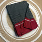 Handwoven Patteda Anchu cotton saree from Karnataka with broad double border — Idam Living