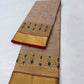 Ornamental woven border on champagne-beige Chanderi