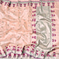 Peach blush handloom Pattu Silk Chanderi saree with silver-toned woven buttas and magenta ornamental border