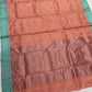Handwoven peach-pink Katan Silk Chanderi