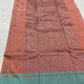 Peach Katan Silk Chanderi handloom saree