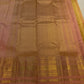 Peach and Maroon Handwoven Pure Silk Kanchipuram Saree with Varisaipet Peacock Border